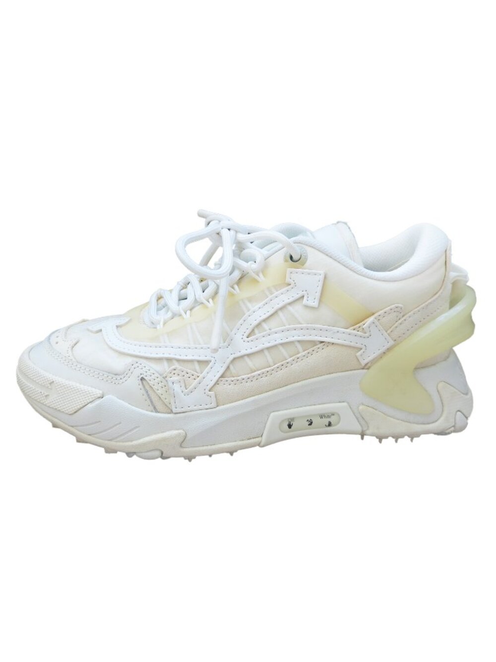 OFF-WHITE Womens White ODSY 2000 Lug Sole Platform Sneakers 38